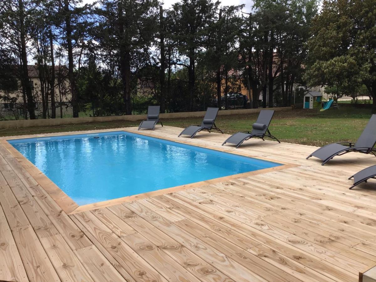 Gite Les Oliviers 10 Pers Piscine Au Calme 4 Etoiles Saint-Laurent-la-Vernède 외부 사진