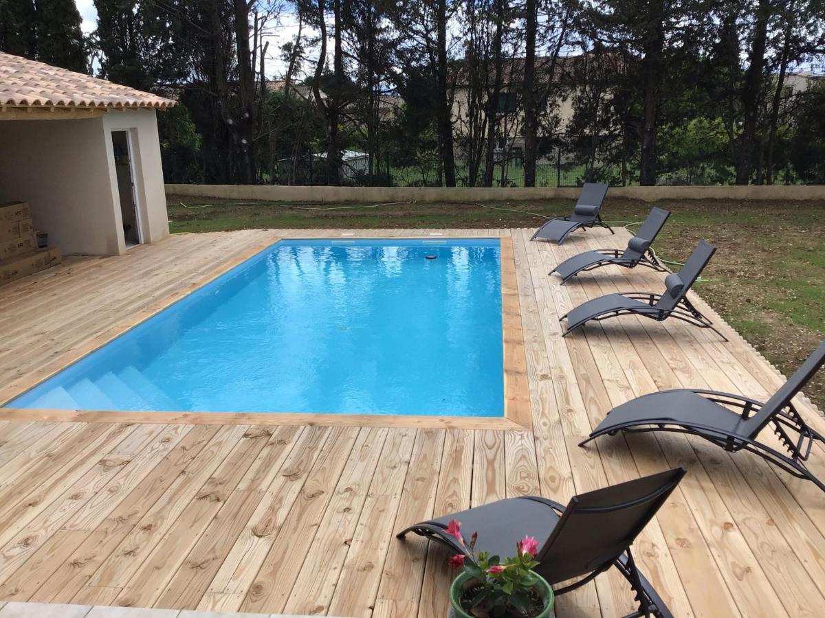 Gite Les Oliviers 10 Pers Piscine Au Calme 4 Etoiles Saint-Laurent-la-Vernède 외부 사진