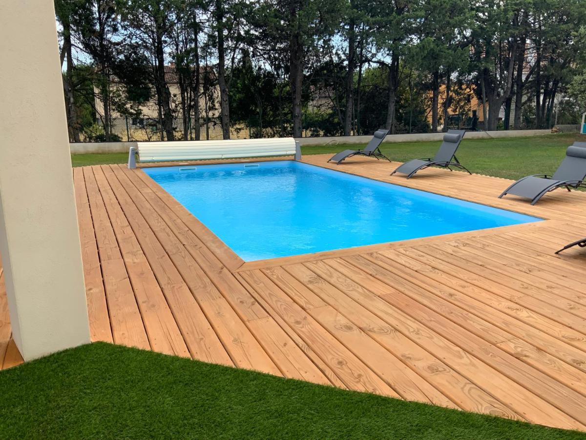 Gite Les Oliviers 10 Pers Piscine Au Calme 4 Etoiles Saint-Laurent-la-Vernède 외부 사진