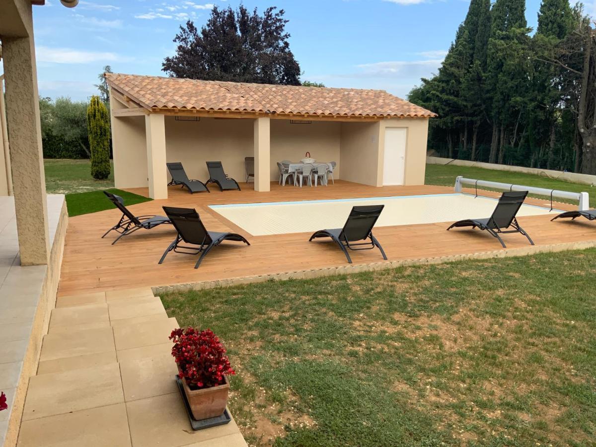 Gite Les Oliviers 10 Pers Piscine Au Calme 4 Etoiles Saint-Laurent-la-Vernède 외부 사진