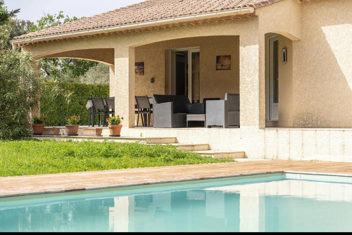 Gite Les Oliviers 10 Pers Piscine Au Calme 4 Etoiles Saint-Laurent-la-Vernède 외부 사진